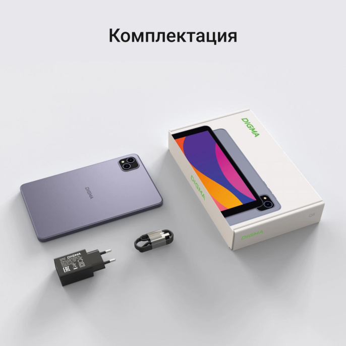 8" Планшет Digma Q8 3/32 GB SC9863A 4G, 1280 x 800, Android 14, серый [da6b8p01]