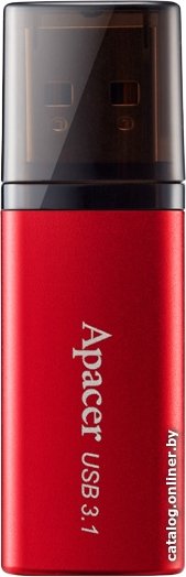 Накопитель USB Apacer AH25B 32GB Красный AP32GAH25BR-1 интерфейс: USB 3.2 Gen 1 Type-A 5 Гбит/сек , с колпачком, материал корпуса: металл