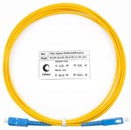Оптический патч-корд simplex SC-SC 9/125 SM Cabeus FOP(s)-9-SC-SC-3m 3 метра желтый LSZH