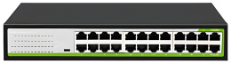 Коммутатор Temid E242-48-G (24 порта RJ-45 (2 порта uplink) 10/100/1000 Мбит, стандарты IEEE802.3, IEEE802.3u, IEEE802.3ab, IEEE802.3x, самоадаптация MDI/MDIX, панель индикации состояния, звонки VLAN, сигнализация по контуру, приоритет QoS на портах 1-8)