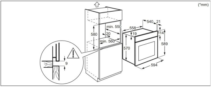 Духовой шкаф Электрический Electrolux EOD3H40BX нержавеющая сталь
