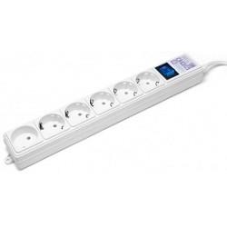 PowerCube Фильтр-удлинитель SPG 5+1 -16B-0,5M 6 розеток, 0,5 м,16А/3,5кВт, белый