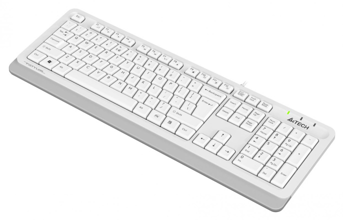 Клавиатура A4TECH Fstyler FKS10, USB, мембранная,  белый/серый [fks10 white]