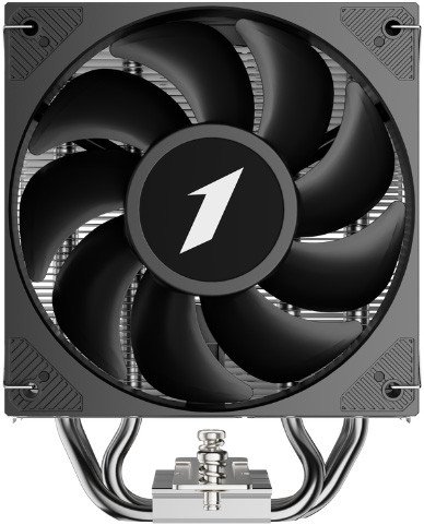 Кулер 1stPlayer CY12 Черный CY12-BK Intel LGA1851/1700/1200/115x, AMD AM5/AM4, крепление на винтах, 4 тепловые трубки 6мм , размер вентилятора: 120x120x25мм, гидравлический подшипник, 1900об/мин, 57.56CFM, 38.21dB A