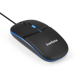 Мышь ExeGate Professional Standard M90 USB, оптическая, 1200dpi, 4D, 4 кнопки включая колесо прокрутки , длина кабеля 1,8м, черная, подсветка, RTL EX301566RUS