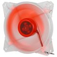 CROWN Вентилятор для компьютерного корпуса CMCF-12025S-1210 120*120*25мм;Красный 4LED;1500 об/мин;35CFM;20Дб;Подшипник скольжения;3pin+MOLEX папа-мама 40+10см