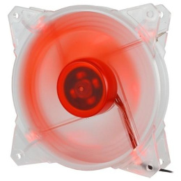CROWN Вентилятор для компьютерного корпуса CMCF-12025S-1210 120*120*25мм;Красный 4LED;1500 об/мин;35CFM;20Дб;Подшипник скольжения;3pin+MOLEX папа-мама 40+10см