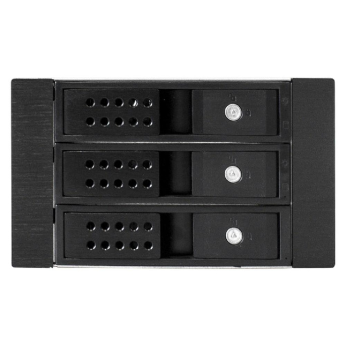 Exegate EX291656RUS Корзина для HDD ExeGate HS335-02 универсальная, на 3*3,5"/2.5" SATA HDD, занимает 2*5,25" отсека, RTL