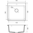 Кухонная мойка GRANFEST GRANFEST LEVEL LV-510 графит 1 чаша 450*385*200, монтаж: врезной, материал: мрамор, цвет графит (LEVEL LV-510 graphite)