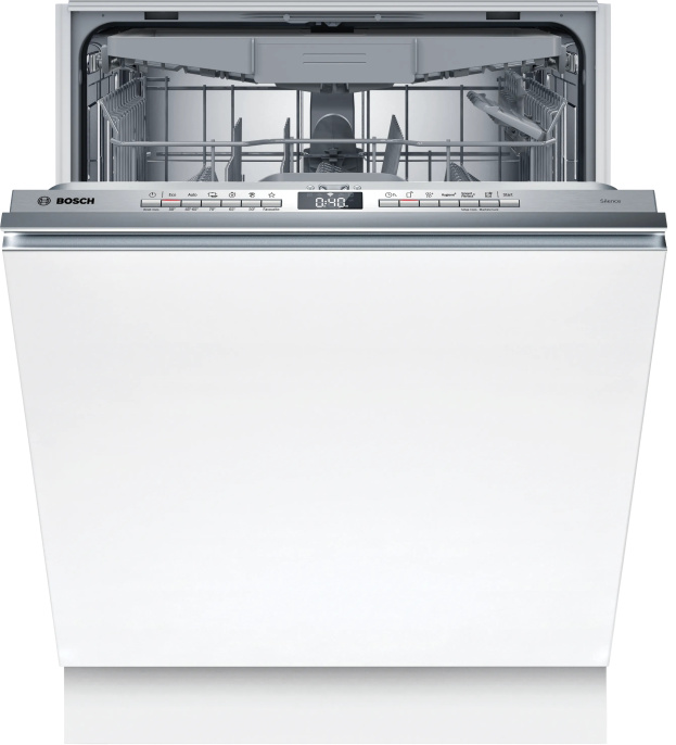 Посудомоечная машина Bosch SMV4HVX07E (встраиваемая, загрузка: на 14 комплектов посуды, электронное управление, 6 программ, сушка: с теплообменником, дисплей, индикация на полу: луч)