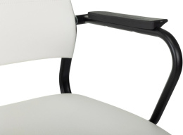 Кресло руководителя Бюрократ CH BALANCE PU, экокожа, до 150кг, топ-ган, фиксированные подлокотники,  белый