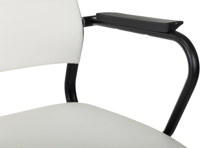 Кресло руководителя Бюрократ CH BALANCE PU, экокожа, до 150кг, топ-ган, фиксированные подлокотники,  белый