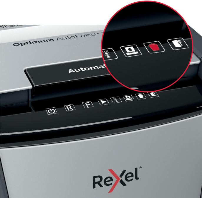 Уничтожитель бумаг Rexel Optimum AutoFeed 300M, с автоподачей, P-5, 2х15 мм, 300 лист. одновременно, 60л [2020300meu]