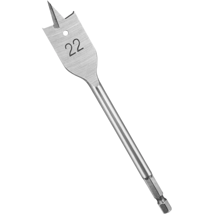 Сверло перовое по дереву (22 мм; шестигранный хвостовик) vertextools 1133-22