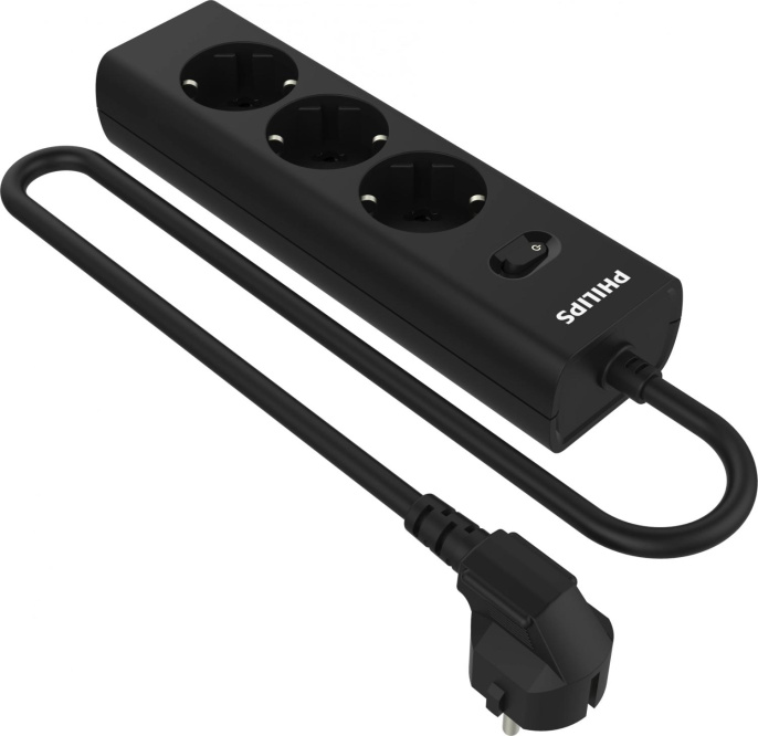 Сетевой фильтр Philips CHP2135BB/51, 3м, черный