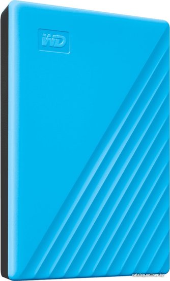 Внешний накопитель WD My Passport 2TB WDBYVG0020BBL HDD, USB 3.2 Gen1 (5 Гбит/с), 2.5", пластик, USB 3.0, цвет голубой