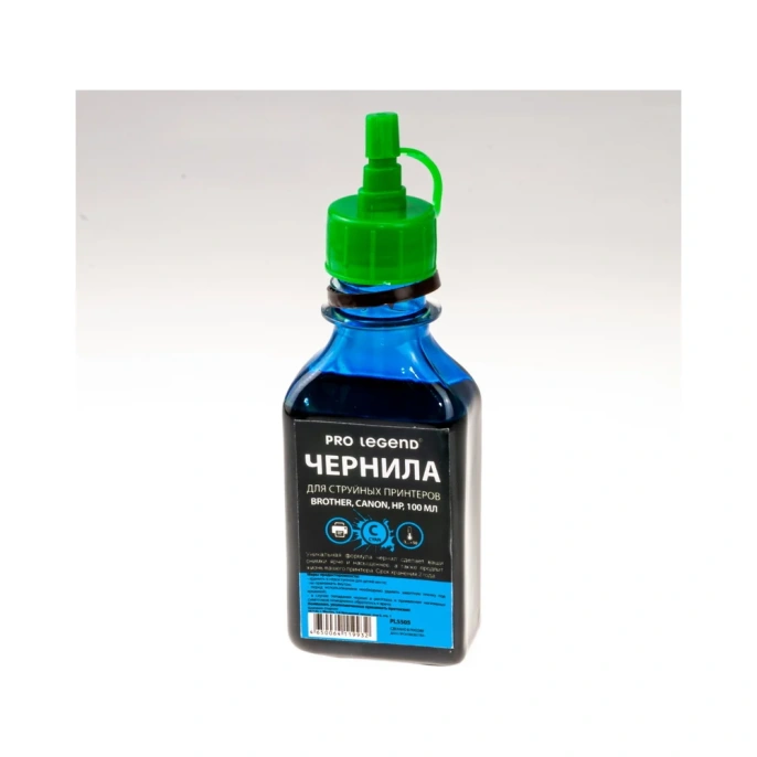 Чернила Pro Legend 100 мл, Cyan, голубые, для струйных принтеров Brother, Canon, HP PL5505