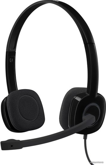 Наушники с микрофоном Logitech H151 черный 1.8м накладные оголовье 981-000590