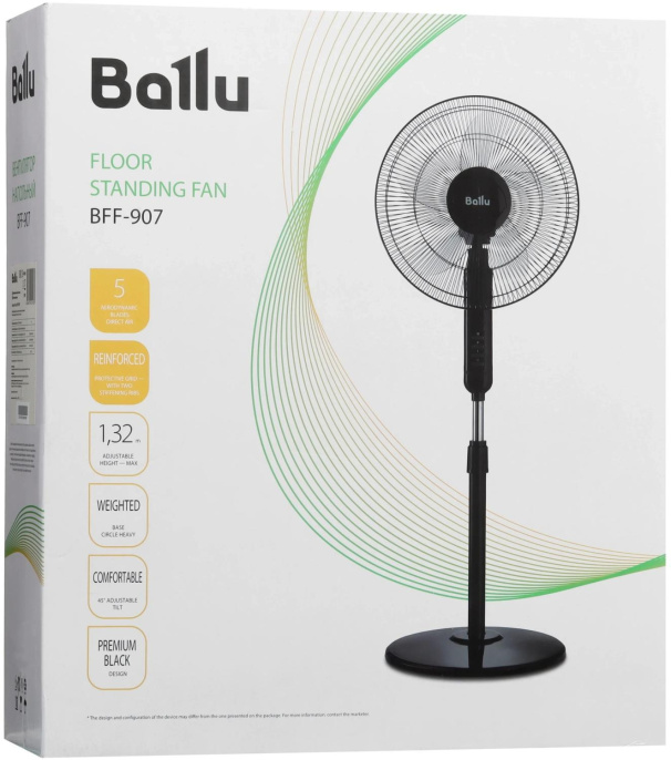Вентилятор напольный Ballu BFF-907 45Вт скоростей:3 черный