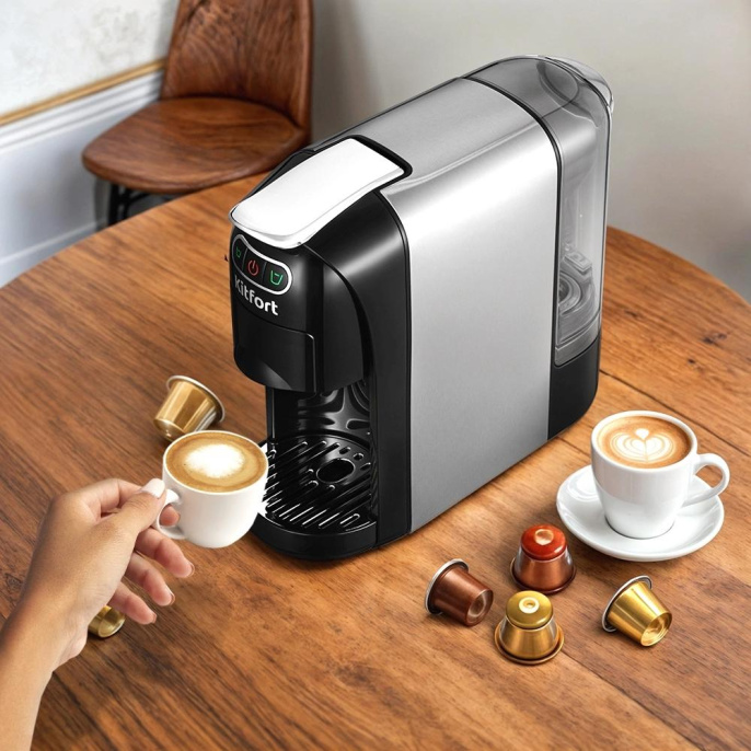 Кофеварка "3 в 1" Kitfort KT-7508 КТ-7508