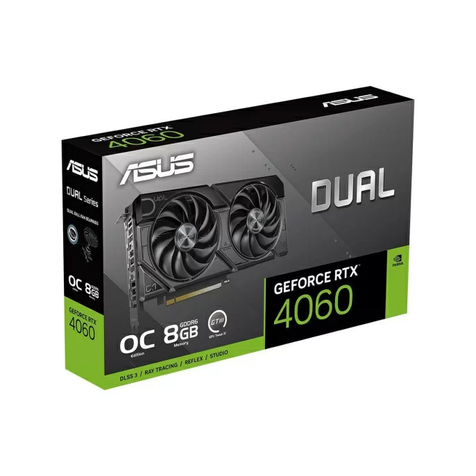 Видеокарта ASUS RTX4060 DUAL EVO OC 8GB GDDR6 128bit 3xDP HDMI 2FAN [DUAL-RTX4060-O8G-EVO]