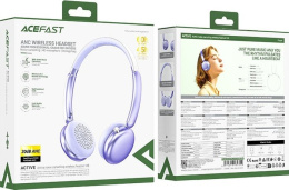 Беспроводная гарнитура ACEFAST H8 Active Noise Cancelling Wireless Headset - Purple AF-H8-PP