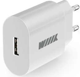 Сетевое зарядное устройство Wiiix UNN-4-1-01-QC-W,  USB-A,  18Вт, 3A, белый
