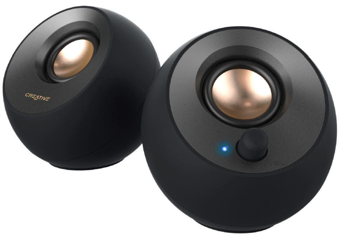 Колонки Creative Pebble V2 MF1695,  2.0,  черный [51mf1695aa000]