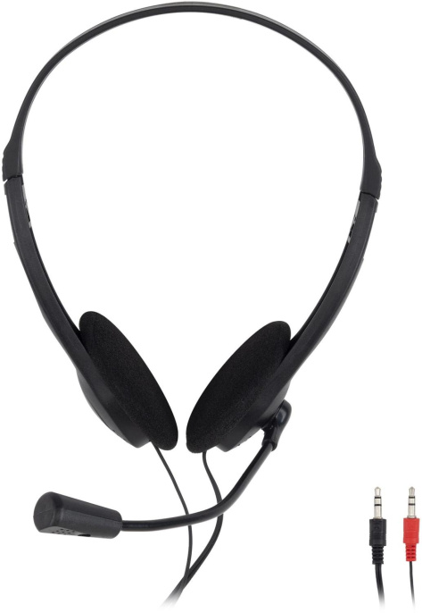 Гарнитура Oklick HS-M143VB,  для компьютера, накладные,  проводные, черный [614036]