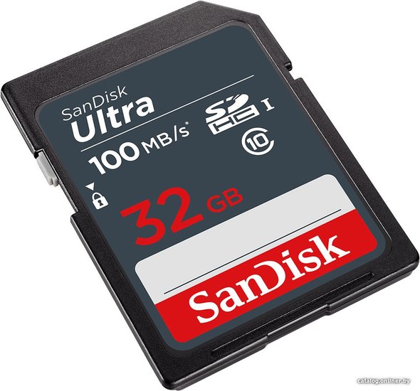 Карта памяти SanDisk Ultra 32GB SDHC Memory Card 100MB/s SDSDUNR-032G-GN3IN