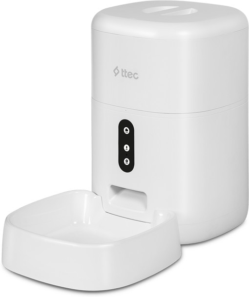 Автоматическая умная кормушка для домашних животных с Wi-Fi TTEC Foodi Automatic Wi-Fi Smart Pet Feeder Without Camera без камеры. Цвет: белый