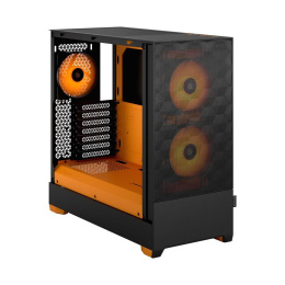 Корпус Case Fractal Design Pop Air RGB Orange Core TG Clear Tint, Midi-Tower, 3x120mm RGB, 2xUSB-A 3.2 ATX, mATX, mITX Black/Orange FD-C-POR1A-05