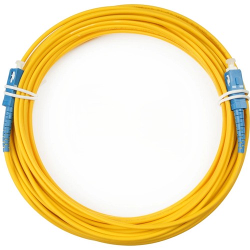 Оптический патч-корд simplex SC-SC 9/125 SM Cabeus FOP(s)-9-SC/APC-SC/APC-3m 3 метра желтый LSZH