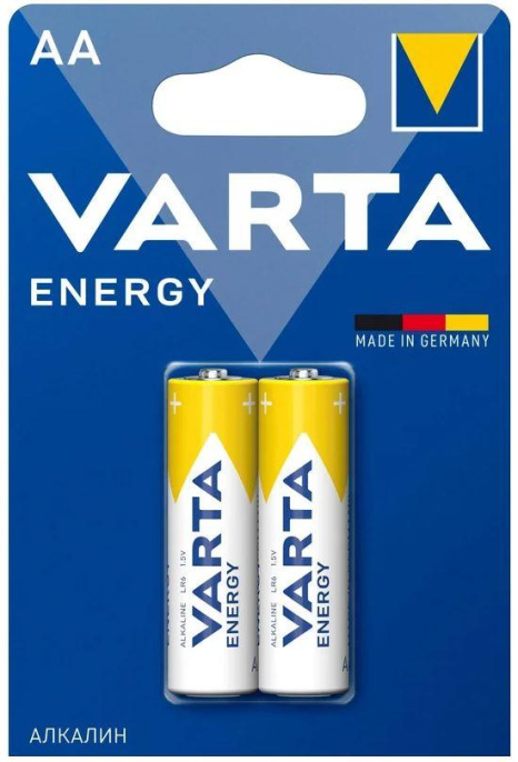 Батарейка AA/ Батарейка Varta ENERGY LR6 AA BL2 Alkaline 1.5V 4106 2/40/200 2 шт. 4106229412
