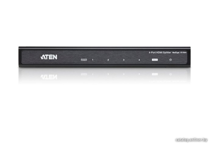 Разветвитель Aten VS184A VS184A-A7-G HDMI 4K 4-портовый, вход: 1xHDMI, 3 м при 3840x2160 на 30 Гц 4:4:4 , выход: 4xHDMI, 15м при 3840x2160 на 30 Гц