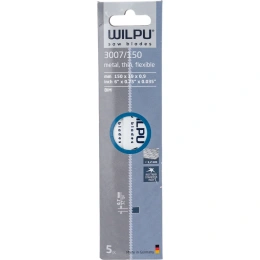 Полотно по металлу 3007/150 Bi-metall (5 шт; 150х19х0.9 мм; 130 мм; 32 TPI) WILPU 1411500005