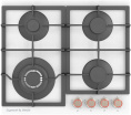 Газовая варочная поверхность Zigmund & Shtain Hi-tech MN 199.61 W стекло белое