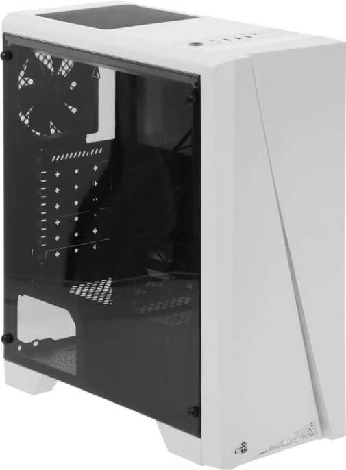 Корпус ATX Aerocool Cylon, Midi-Tower, без БП,  белый [cylon wh]