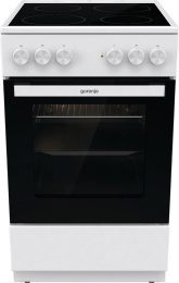 Электрическая плита Gorenje GEC5A12WG-B,  стеклокерамика,  без крышки,  белый