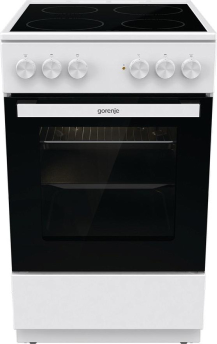 Электрическая плита Gorenje GEC5A12WG-B,  стеклокерамика,  без крышки,  белый