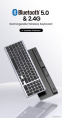 Клавиатура беспроводная UGREEN KU005 15956 2.4GHz Bluetooth5.0 Ultra Slim Wireless Keyboard. Цвет: серебристый