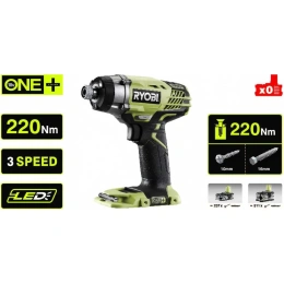 Импульсный винтовёрт Ryobi ONE+ R18iD3-0 без аккумулятора в комплекте 5133002613