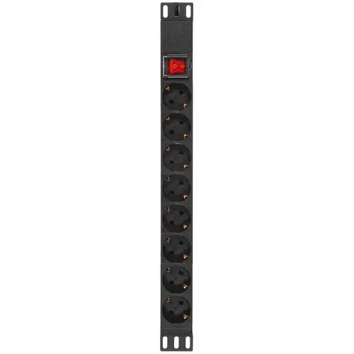 5bites PDU819P-01 Блок розеток 8S / PVC / SWITCH / 1U / 19" / 2M*3G*1.5MM2 / VDE