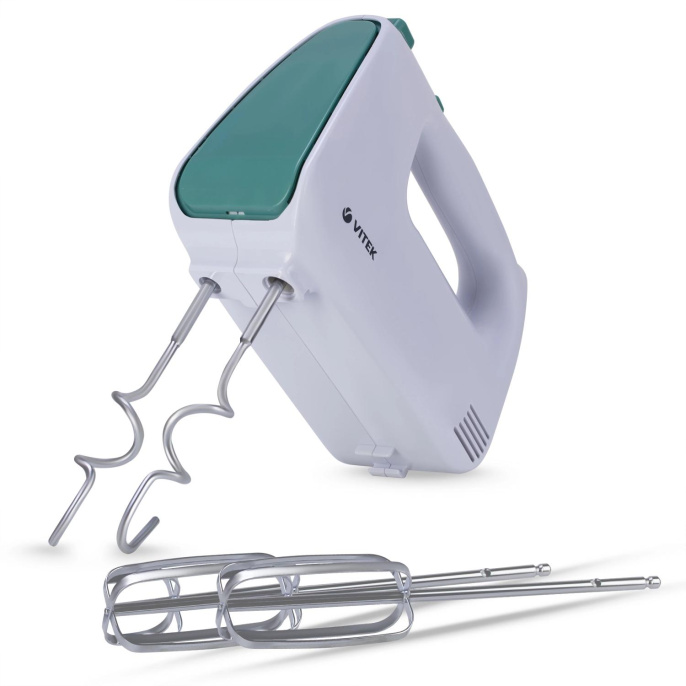 Миксер Vitek VT-1490, ручной,  белый и зеленый