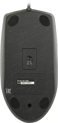Мышь A4Tech OP-330S Black (полноразмерная мышь для ПК, БЕСШУМНАЯ, для правой и левой руки, проводная USB, сенсор оптический 1000 dpi, 3 кнопки, колесо с нажатием, длина провода -1,5м)