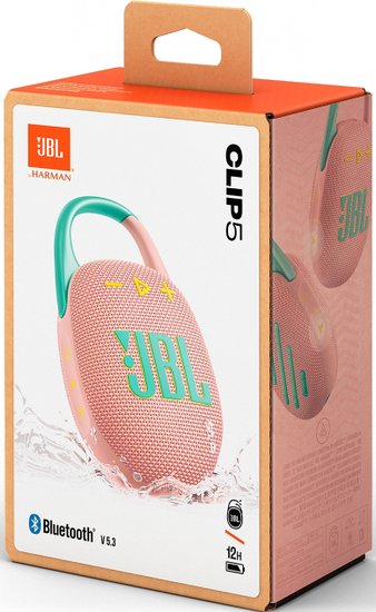 JBL Портативная колонка CLIP 5 - розовый
