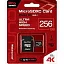 Micro SecureDigital 256Gb QUMO QM256GMICSDXC10U3 {MicroSDXC Class 10 UHS-I, SD adapter}