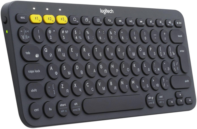 Клавиатура беспроводная Logitech K380 DARK GREY, Multi-Device, Bluetooth Classic 3.0 , 2 батарейки типа ААА