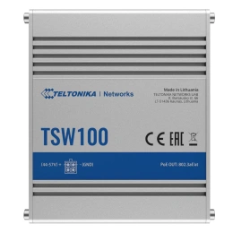 Коммутатор Teltonika TSW100 SW1000000 INDUSTRIAL UNMANAGED POE+ SWITCH 120W budget 5x Gigabit RJ45 312828