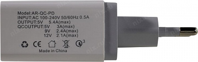 KS-is KS-380 Зарядное устройство USB (Вх. AC100-240V Вых. DC5V/9V/12V 27W  2xUSB USB-C)